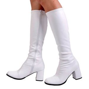 White GoGo Boots Sz 8